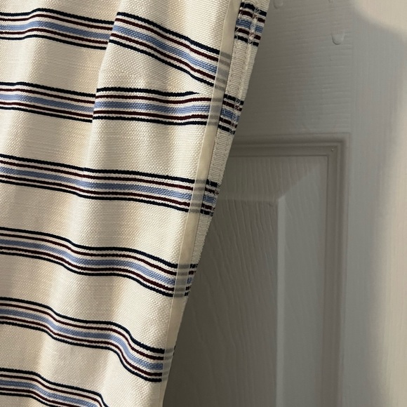 Tory Burch Cream/Blue &Brown Stripe Embellished Sheath Dress, Sz 12 - Picture 4 of 6